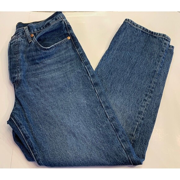 Women’s Levi’s 501 Button Fly Jeans Waist 28” Inseam 27” Straight Leg Hi Rise - Picture 3 of 13